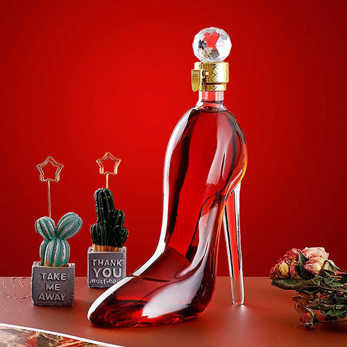 375ml 700ml High-Heels Shoes Shaped Whisky Decanter Glass Crystal